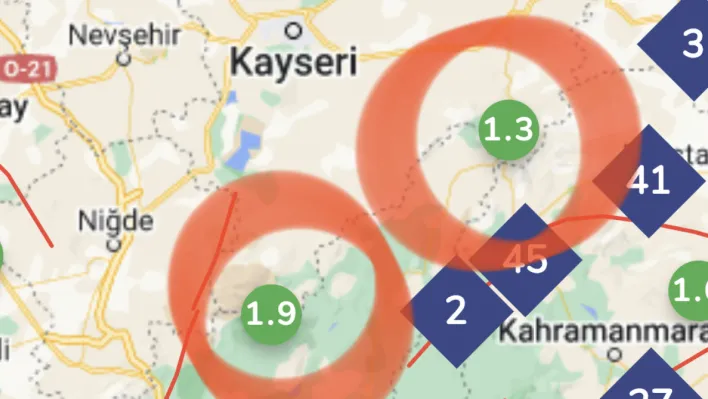 Kayseri’de 2 küçük deprem